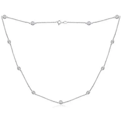 JADMIRE Sterling Silver 4mm Swarovski Zirconia Round-Cut Station Necklace, 18'' or 36'' JADMIRE Sterling Silver 4mm Swarovski Zirconia Round-Cut Station Necklace, 18'' or 36''