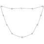 JADMIRE Sterling Silver 4mm Swarovski Zirconia Round-Cut Station Necklace, 18'' or 36''