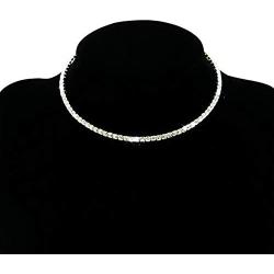 PPX 5 Pcs Rhinestone Bridesmaid Jewelry Sets for Women Necklace and Ring and Earring Set for Wedding with Crystal Bracelet