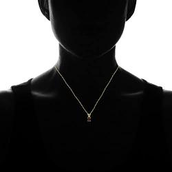 Ice Gems Yellow Gold Flashed Sterling Silver Genuine, Created and Simulated 6x4mm Oval Solitaire Necklace