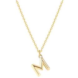 Gold Initial Necklace,Personalized Letter Pendant Necklaces,Alphabet Pendant Necklace