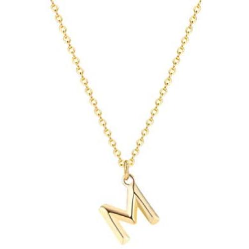 Gold Initial Necklace,Personalized Letter Pendant Necklaces,Alphabet Pendant Necklace