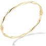 Miabella 18K Gold Over Sterling Silver Italian Oval Twist Hinged Bangle Bracelet for Women Teen Girls 6.75 to 8 Inch 925 Made in Italy
