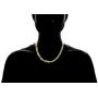 STRUCTURE BY NES 24K Yellow Gold Plated Brass Polished Figaro Mens Chain Necklace