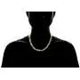 STRUCTURE BY NES 24K Yellow Gold Plated Brass Polished Figaro Mens Chain Necklace