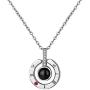 HACOOL Projective Necklace, I Love You Symbol of Steadfast The Memory of Love Different Languages for I Love U