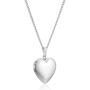 Sterling Silver Polished Heart Locket Pendant Necklace