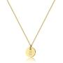 Turandoss Letter Initial Necklaces for Women - 14K Gold Filled Disc Letter Pendant Initial Necklace, Delicate Tiny Initial Necklace for Girls Teens Baby, Best Initial Necklace Gifts for Women