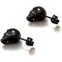 Xusamss Punk Jewelry Stainless Steel Skull Head Stud Earrings