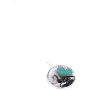 JIAYIQI Fashion Jewelry Men Mythical Green Wings Dragon Crystal Cabochon Pendant Necklace