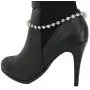 TFJ Women Western Jewelry Boot Bracelet Metal Chain Rhinestones String Shoe Charm Silver Color TFJ Women Western Jewelry Boot Bracelet Metal Chain Rhinestones String Shoe Charm Silver Color