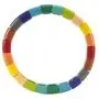 Coolcos Enamel Tile Bracelet Rainbow Colorful Tila Beads Bracelets for Women & Men Color Block Elastic Bangle Bracelets