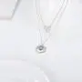 Bee Necklace for Women 925 Sterling Silver Honeycomb Bee Double Layered Choker Necklaces Jewelry Bumble Bee Gifts