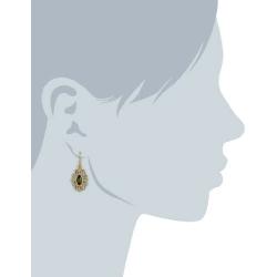 1928 Jewelry Gold-Tone Crystal Navette Drop Earrings