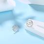 Womens Ocean Wave Necklace Earrings Set 925 Sterling Silver Sea Beach Jewelry Set Girls Boho Jewelry Sea Jewelry for Surfer Beach Lover Gift