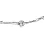 Gem Stone King 925 Sterling Silver White CZ Infinity Round Bead Charm Compatible W/Pandora Bracelets
