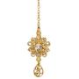 Bindhani Womens Indian Jewelry Simple Bridal Wedding Party Wear Crafted Brides Gold Plated Kundan Polki Choker Necklace Earrings Tikka Fashion Bollywood Style Jewellery Tika Set for Bridemaids