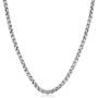 Verona Jewelers Real 925 Sterling Silver 2MM - 5MM Solid Round Box Link Necklace and Bracelet, Chain For Men Women Boys Girls, Rhodium Chain, Extra Durability, 16-30 Inch