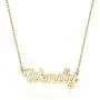 Ursteel Custom Name Necklace Personalized, 14K Gold Plated Personalized Name Necklace Dainty Name Plate Necklace Jewelry Personalized Gifts for Women Teen Girls