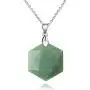 Hexagonal Chakra Necklace, Crystal Pendant Necklace Natural Healing Gemstone Tiger Eye Stone Jewelry with Chain Gift for Women