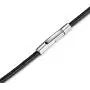 jonline24h Mens Womens Black Leather Cord Necklace Rope Chain with Stainless Steel Clasp 3mm 16-30 inch jonline24h Mens Womens Black Leather Cord Necklace Rope Chain with Stainless Steel Clasp 3mm 16-30 inch
