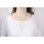 XIANNVXI Layered Crescent Moon Necklace Healing Crystal Stone Point Pendant Necklaces Reiki Witch Gemstone Dainty Jewelry for Women