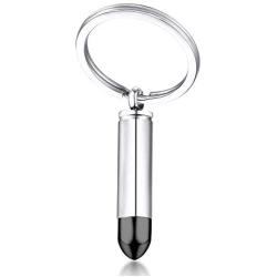 Custom Personalized Stainless Steel Bullet Urn Keychain Keyring Ashes Memories Keychain for Men Boy Women Army Police Gift