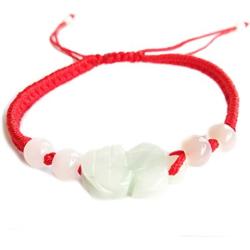 The Best Feng Shui Red String Bracelet with Color Jade Pi Xiu/Pi Yao Bead Lucky Wealthy Amulet Brecelet Jewelry