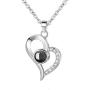 EleShow 925 Sterling Silver I Love You Necklace 100 Languages Love Necklace for Girlfriend Women Romantic Gifts for Her EleShow 925 Sterling Silver I Love You Necklace 100 Languages Love Necklace for Girlfriend Women Romantic Gifts for Her
