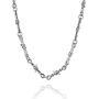 KDIZI Eboy Chains Punk Style Barbed Wire Necklace for Men Silver 20 Inches