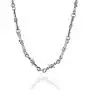 KDIZI Eboy Chains Punk Style Barbed Wire Necklace for Men Silver 20 Inches