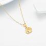 Real 18k Gold Love Knot Pendant Necklace for Women, Anniversary Jewelry for Wife, Gifts for Mother/Girlfriend, 18''