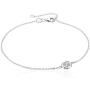 14k Gold Solitaire Bezel Set Diamond with Lobster Clasp Strand Bracelet (J-K Color, I2-I3 Clarity)
