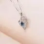 AOBOCO Sterling Silver I Love You Heart Necklace, Romantic Valentines Day Love Jewelry Gifts for Her