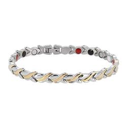 Magnetic Bracelets Women, Health Care Stainless Steel Magnetic Bracelets for Arthritis Pain Relief Magnet Bracelet with Magnets and Germanium Element