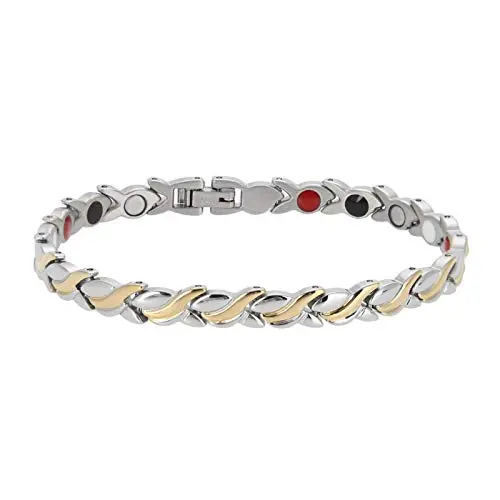 Magnetic Bracelets Women, Health Care Stainless Steel Magnetic Bracelets for Arthritis Pain Relief Magnet Bracelet with Magnets and Germanium Element Magnetic Bracelets Women, Health Care Stainless Steel Magnetic Bracelets for Arthritis Pain Relief Magnet Bracelet with Magnets and Germanium Element