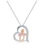 Flamingo Jewelry for Women Sterling Silver Lovely Flamingo Bird Necklace Heart Animal Pendant CZ Chain Fashion Birthday Gift for Flamingo Lovers Her