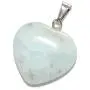 Big Heart Collection – 20mm Classic Kiwi Jasper Mint Green - Natural Gemstone Tribal Ethnic Carved Necklace - Stainless Steel Bail