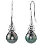 THE PEARL SOURCE Genuine Baroque Black Tahitian South Sea Cultured Pearl Denise Earrings for Women THE PEARL SOURCE Genuine Baroque Black Tahitian South Sea Cultured Pearl Denise Earrings for Women