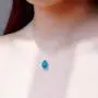 MIXIA Romantic Tiny Beach Mermaid Necklace Ocean Sea Necklace Invisible Transparent Fishing Line Short Chain Mermaids Tears Necklace
