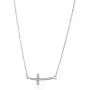 Vanbelle Sterling Silver Jewelry Sideway Cross Necklace with Cubic Zirconia Stones and Rhodium Plated for Women and Girls Vanbelle Sterling Silver Jewelry Sideway Cross Necklace with Cubic Zirconia Stones and Rhodium Plated for Women and Girls
