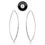 SolidSilver - Sterling Silver Diamond Cut Elongated Teardrop Shaped Dangle Earrings | Sterling Silver or Yellow Gold Dipped