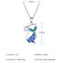 Cute Cat Kitty Necklace Earrings, Crystal Rhinestone Cat Series Jewelry Set for Women Girls
