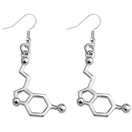 Happiness Serotonin Molecule Y Necklace Chemistry Jewelry Science Teacher Gifts for Science Lovers