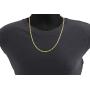 Nuragold 10k Yellow Gold 4mm Figaro Chain Link Pendant Necklace, Mens Womens Lobster Lock 16'' 18'' 20'' 22'' 24'' 26'' 28'' 30''