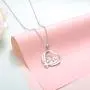 Sterling Silver Angel Girl Love Heart Engraved Word Always in my heart Pendant Necklace for Women Teenage Girls Princess