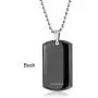 Bling Jewelry Personalized Engrave Hip Hop CZ Accent Military Army Black Dog Tag Pendant Necklace for Men Stainless Steel with Chain Bling Jewelry Personalized Engrave Hip Hop CZ Accent Military Army Black Dog Tag Pendant Necklace for Men Stainless Steel with Chain
