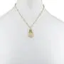 Lux Accessories Gold Tone Cutout Tropical Fruit Pineapple Pendant Necklace