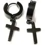 Punk Stainless Steel Cross Dangle Hoop Earrings Set Classic Hypoallergenic Ear Piercing Cross Hanging Dangle Drop Earrings for Men Women Party Gifts Jewelry