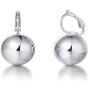 FANCIME Ball Leverback Dangle Earrings Ball Drop Earrings Round Spheres Bead Drop Earrings Simple Plain Basic High Polished Yellow/White Gold Plated Jewelry for Women Teen Girls, Ball Diameter 12mm